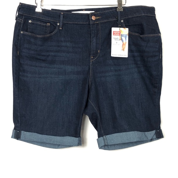 Signature By Levi Strauss & Co. Women’s Plus Bermuda Shorts - Picture 1 of 11